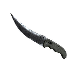 Flip Knife | Damascus Steel (Battle-Scarred)