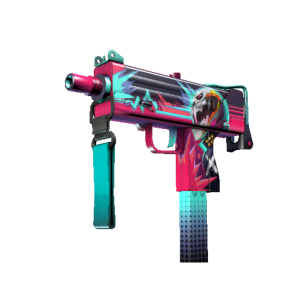 MAC-10 | Neon Rider (Well-Worn)