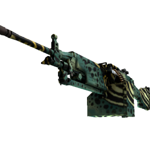 StatTrak™ M249 | Emerald Poison Dart (Minimal Wear)