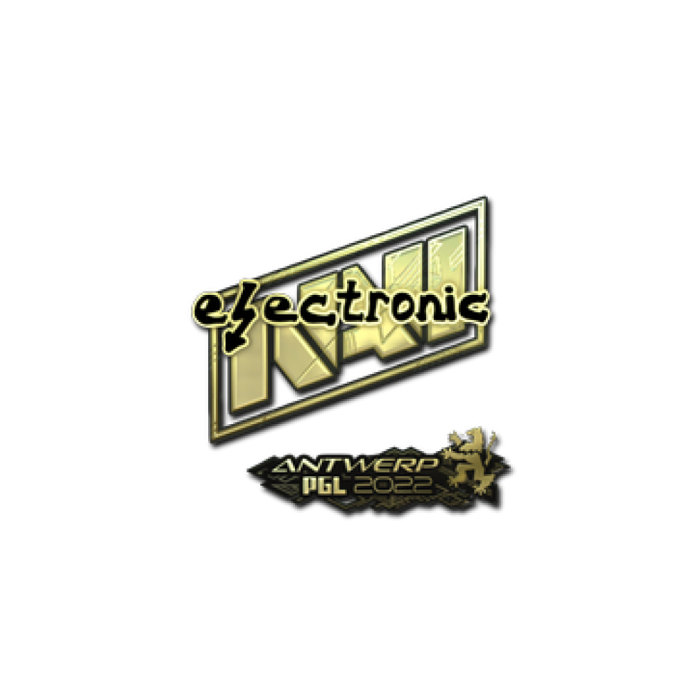 Sticker | electronic (Gold) | Antwerp 2022 Sticker | electronic (Gold) | Antwerp 2022